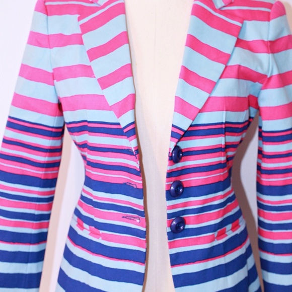Nanette Lepore Striped Blazer Size (6) - Picture 2 of 6